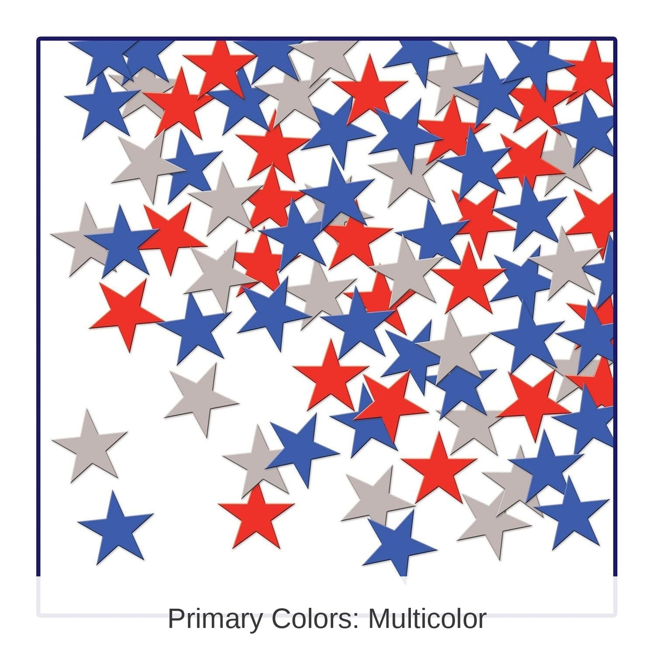 12 Pack Bulk Confetti Stars Party Decor red - silver - blue (1 Oz per Pack)