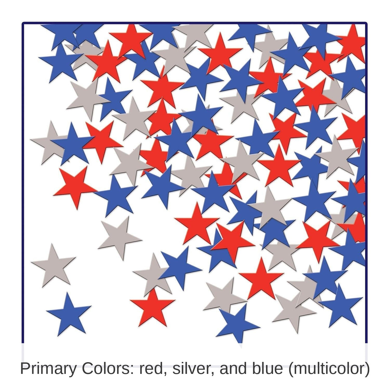 12 Pack Bulk Confetti Stars Party Decor red - silver - blue (1 Oz per Pack)