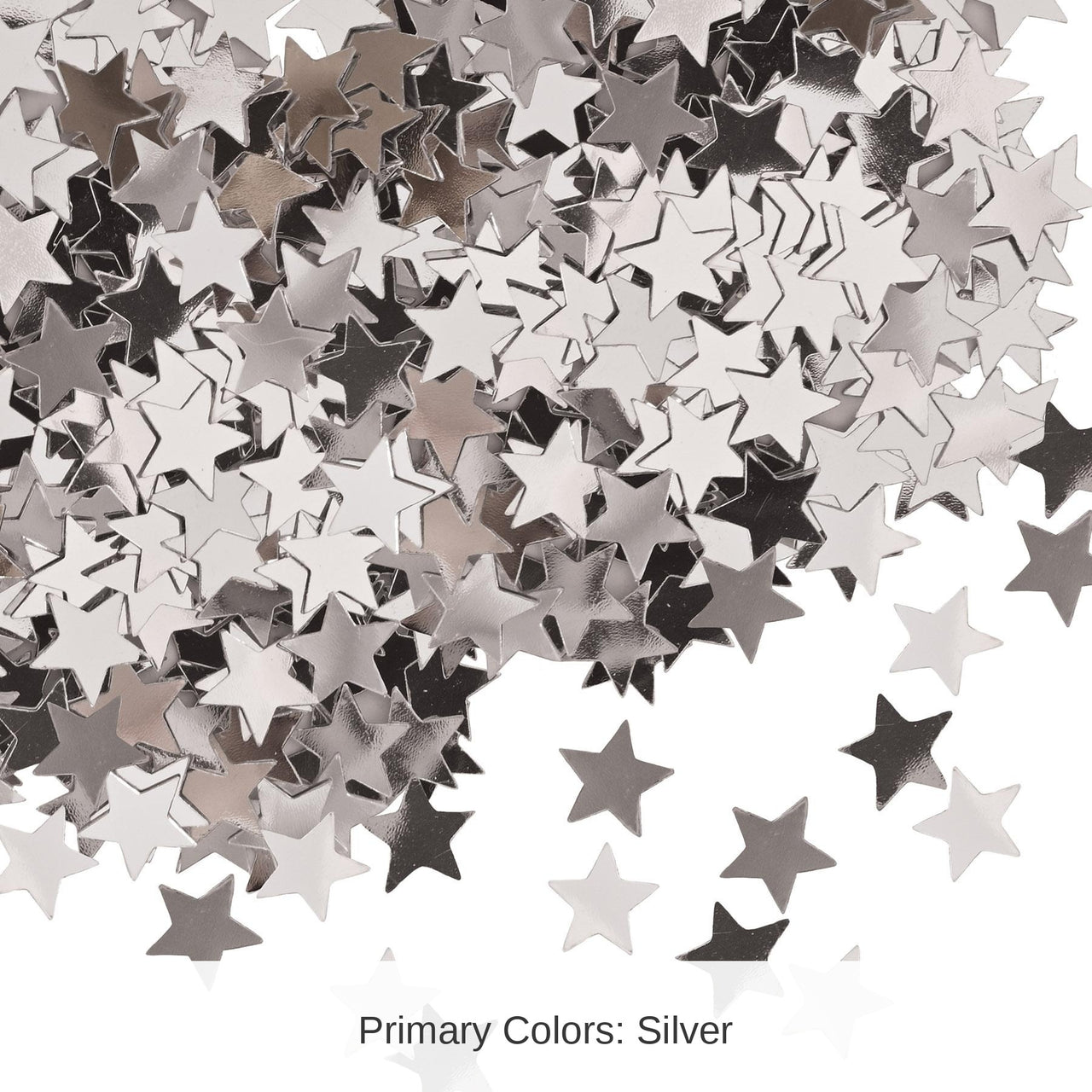 12 Pack Bulk Confetti Stars Party Decoration silver (1 Oz per Pack)