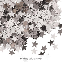 12 Pack Bulk Confetti Stars Party Decoration silver (1 Oz per Pack)