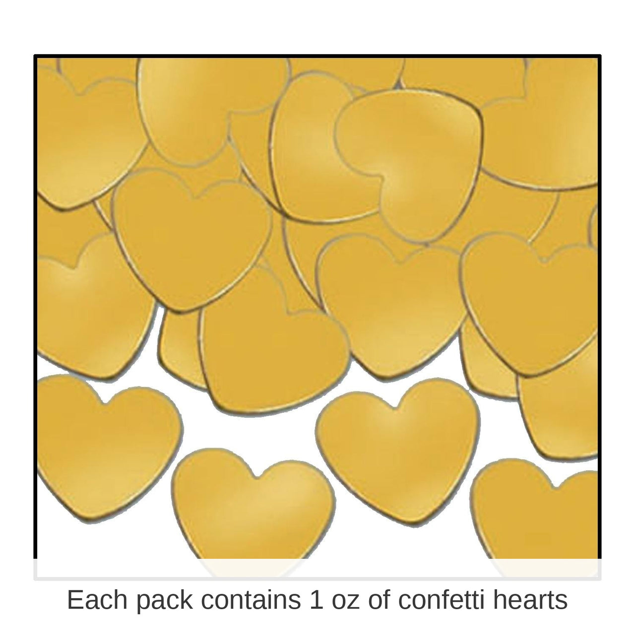 12 Pack Bulk Party Confetti Hearts gold (1 Oz per Pack)