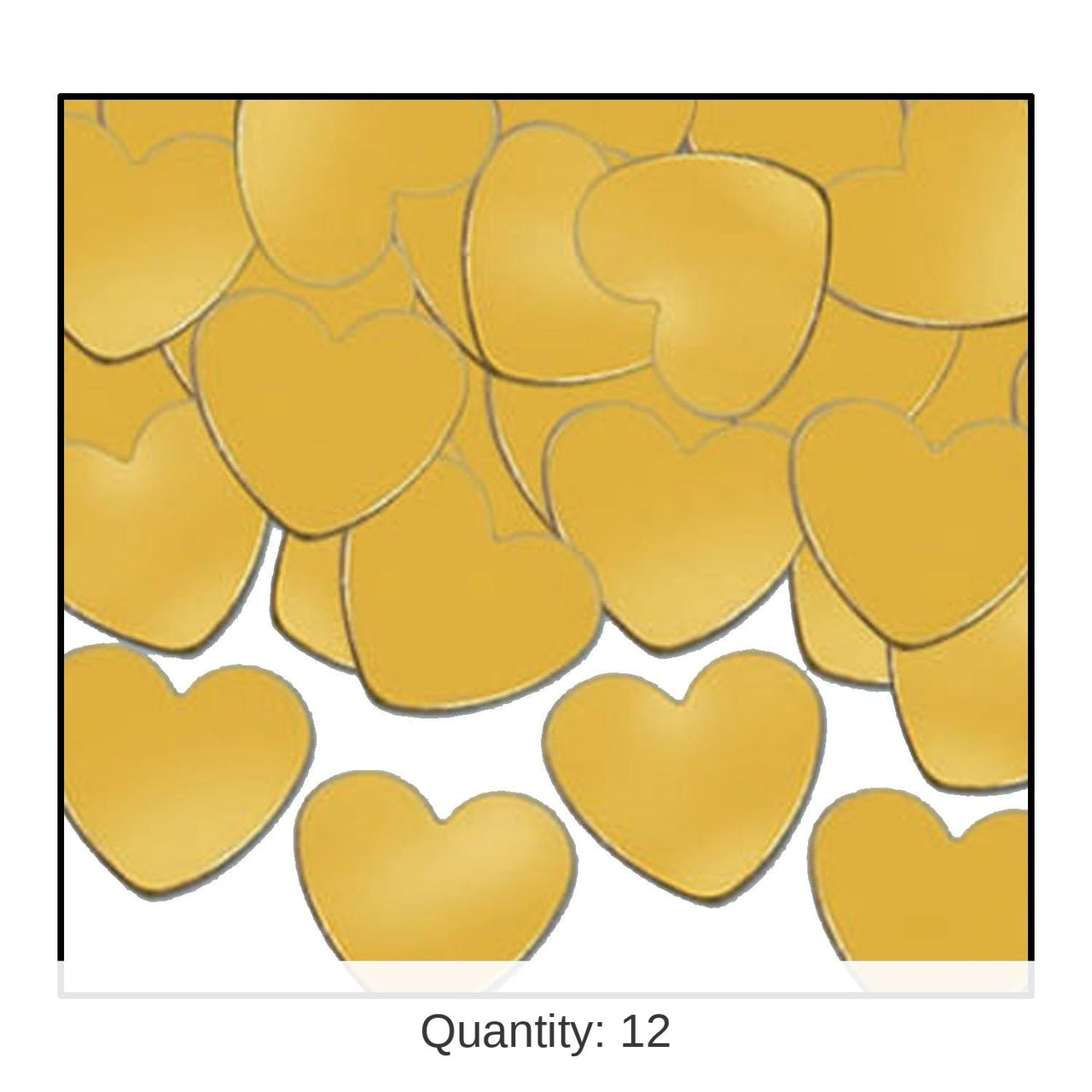 12 Pack Bulk Party Confetti Hearts gold (1 Oz per Pack)