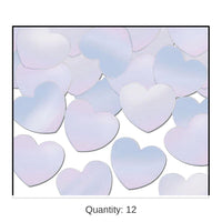 12 Pack Bulk Party Confetti Hearts opalescent (1 Oz per Pack)