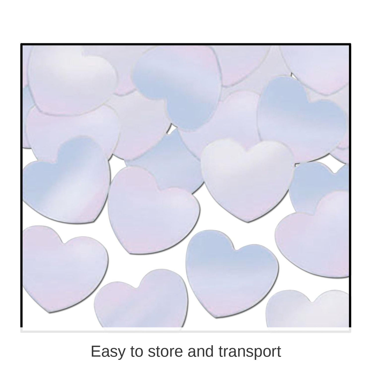 12 Pack Bulk Party Confetti Hearts opalescent (1 Oz per Pack)