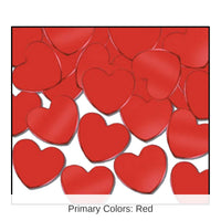 12 Pack Bulk Party Confetti Hearts red (1 Oz per Pack)