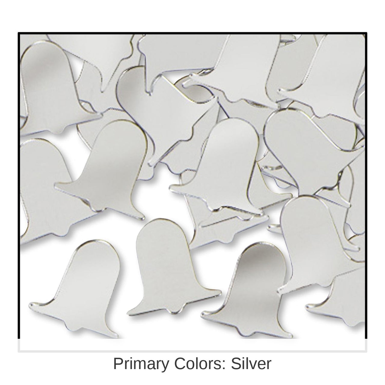 12 Pack Bulk Confetti Wedding Bells silver (1 Oz per Pack)