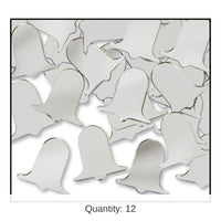 12 Pack Bulk Confetti Wedding Bells silver (1 Oz per Pack)