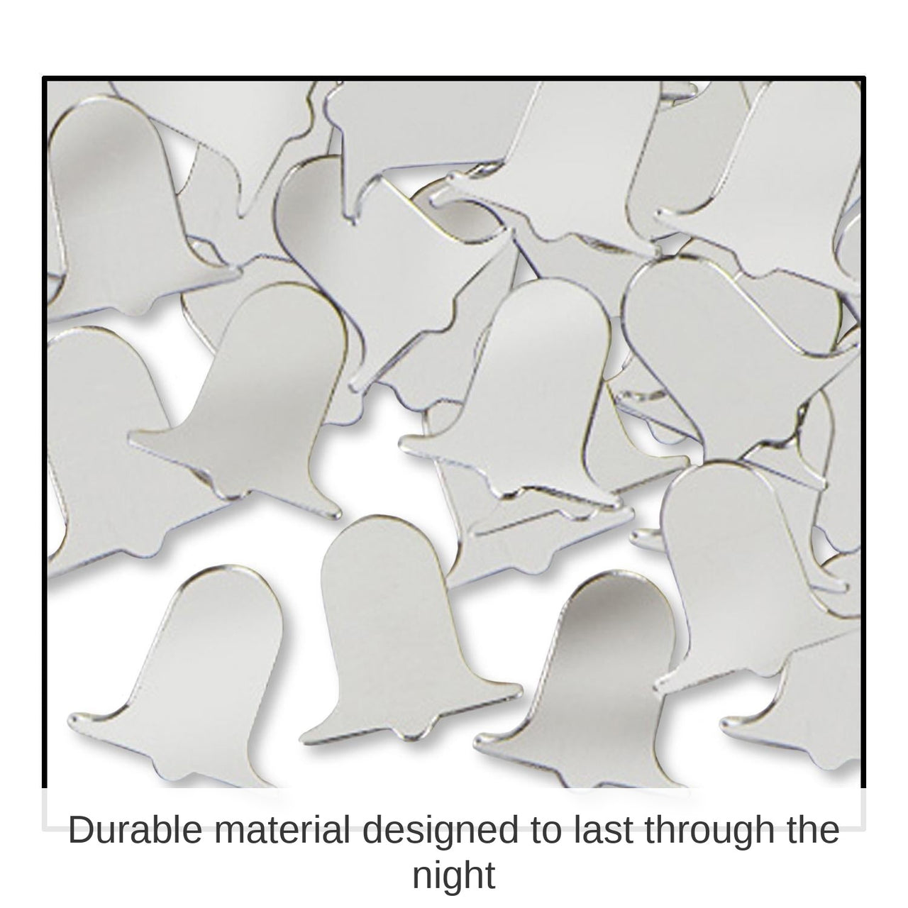 12 Pack Bulk Confetti Wedding Bells silver (1 Oz per Pack)