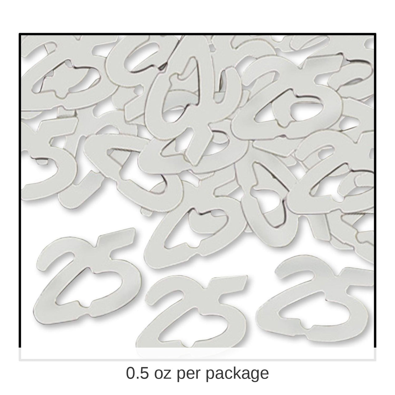 12 Pack Bulk Confetti 25th Anniversary Silhouettes silver (0.5 Oz/Pkg)