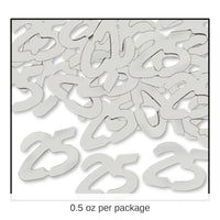 12 Pack Bulk Confetti 25th Anniversary Silhouettes silver (0.5 Oz/Pkg)