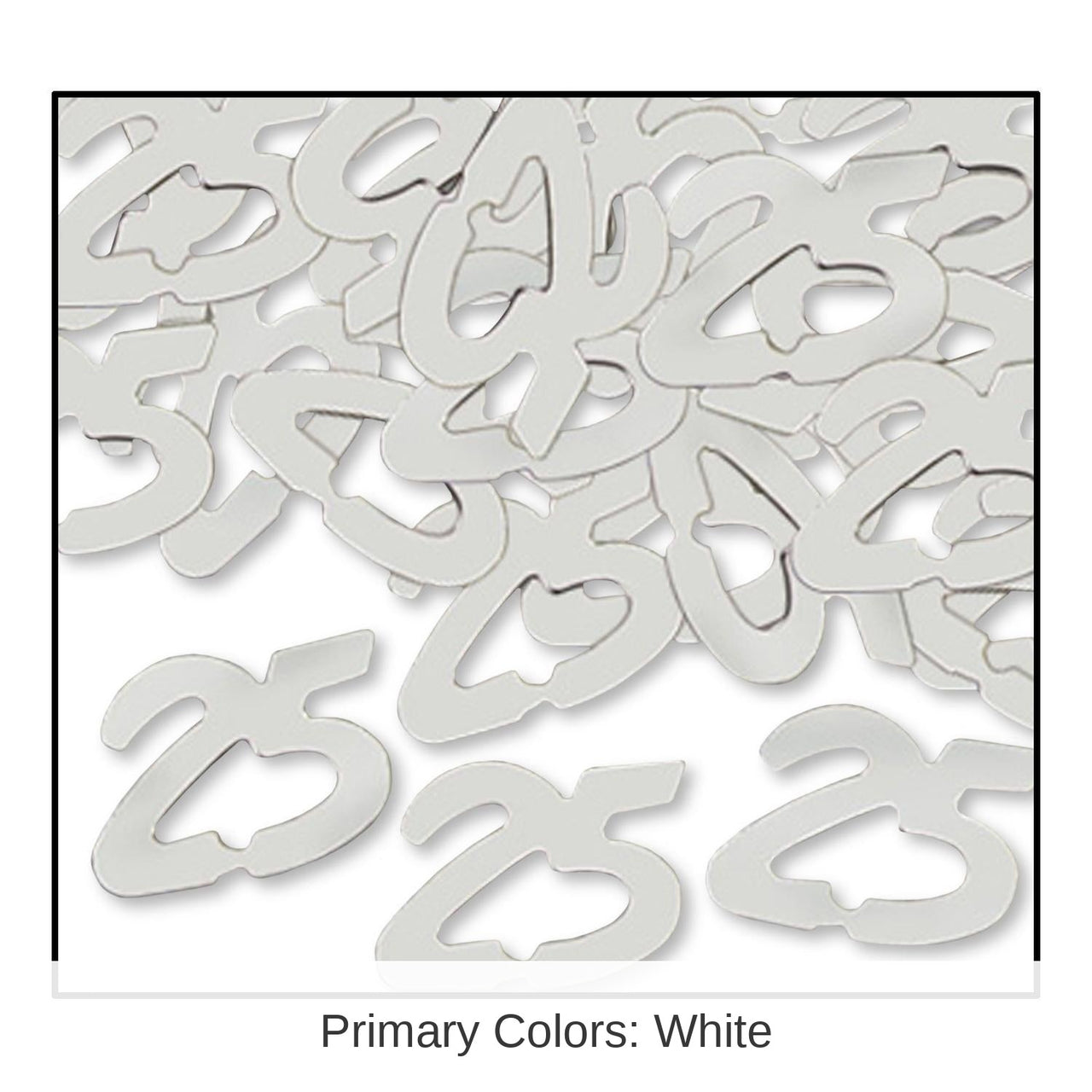 12 Pack Bulk Confetti 25th Anniversary Silhouettes silver (0.5 Oz/Pkg)