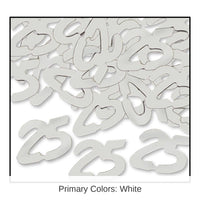 12 Pack Bulk Confetti 25th Anniversary Silhouettes silver (0.5 Oz/Pkg)