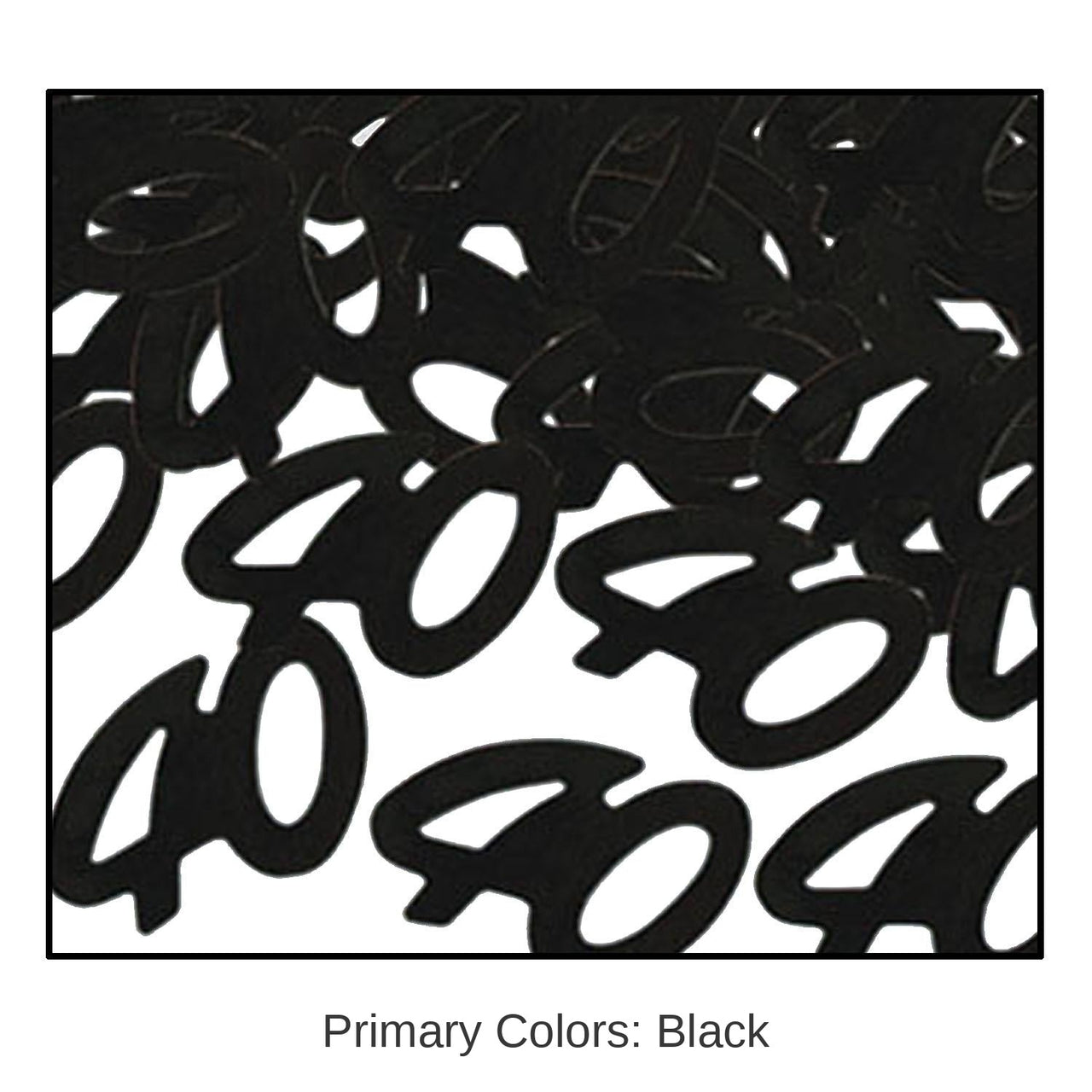 12 Pack Bulk Confetti 40th Birthday Party Silhouettes black (0.5 Oz/Pkg)