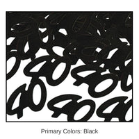12 Pack Bulk Confetti 40th Birthday Party Silhouettes black (0.5 Oz/Pkg)