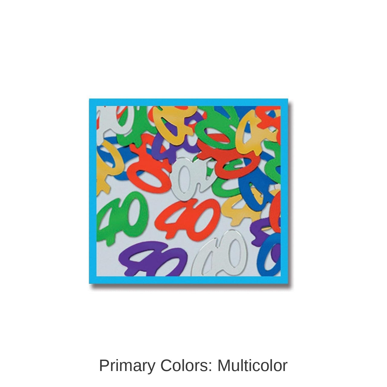 12 Pack Bulk Confetti 40th Birthday Party Silhouettes multi-color (0.5 Oz/Pkg)