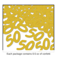 12 Pack Bulk Confetti 50th Anniversary Silhouettes gold (0.5 Oz/Pkg)