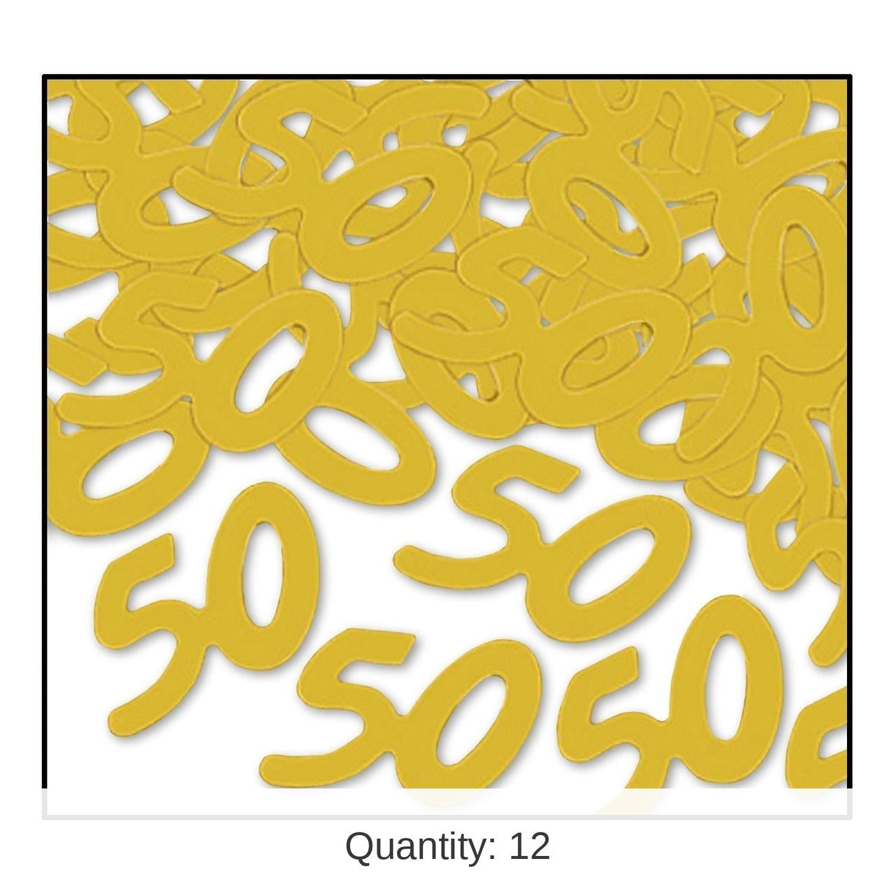 12 Pack Bulk Confetti 50th Anniversary Silhouettes gold (0.5 Oz/Pkg)