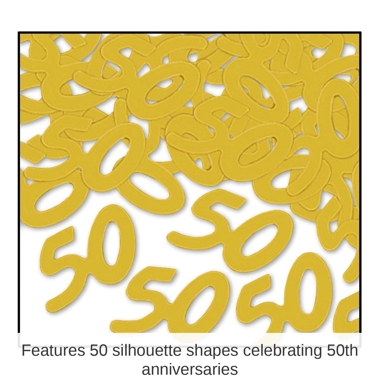 12 Pack Bulk Confetti 50th Anniversary Silhouettes gold (0.5 Oz/Pkg)
