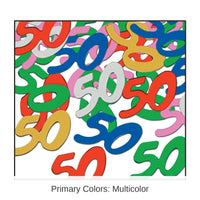 12 Pack Bulk Confetti 50th Birthday Party Silhouettes multi-color (0.5 Oz/Pkg)