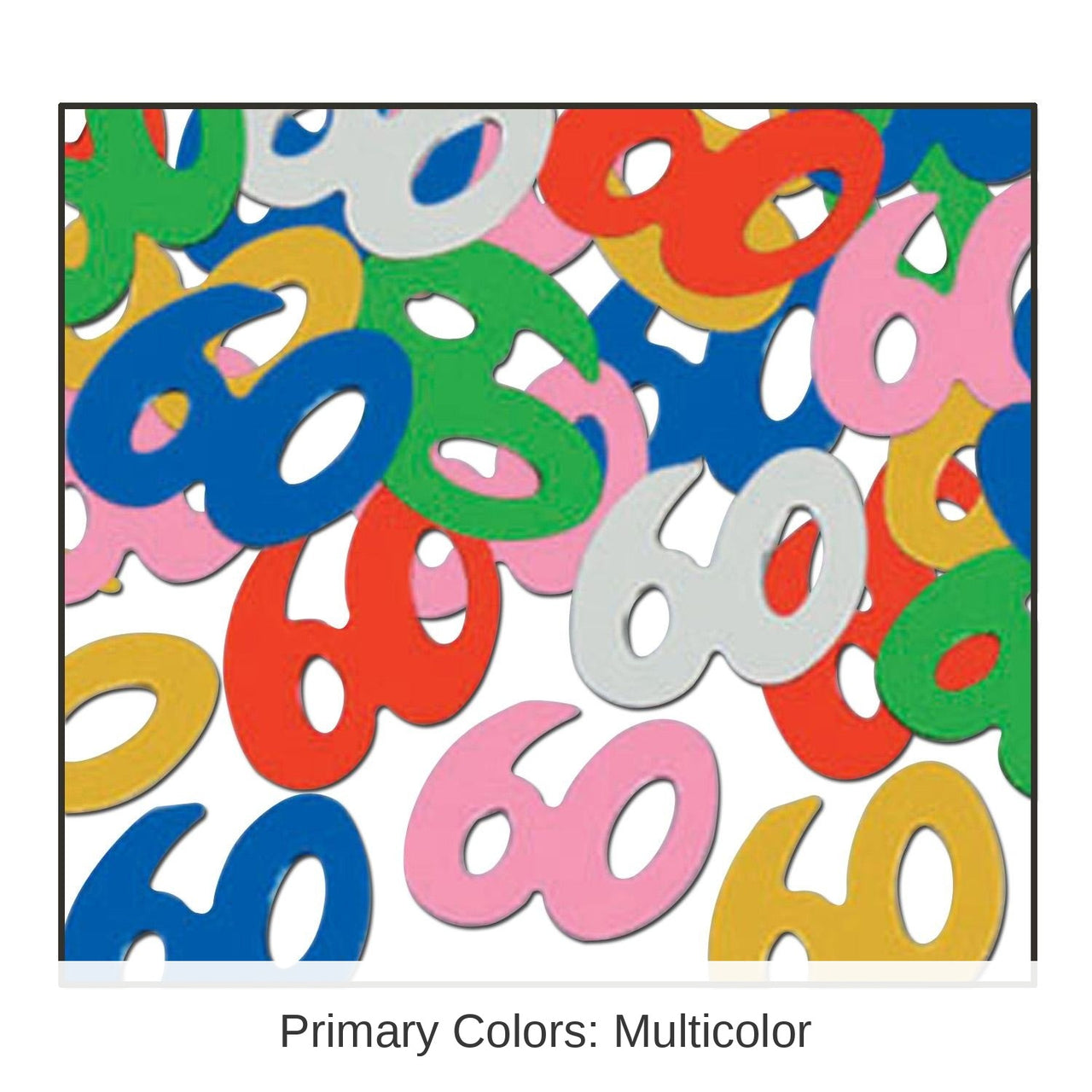 12 Pack Bulk Confetti 60th Birthday Party Silhouettes multi-color (0.5 Oz/Pkg)