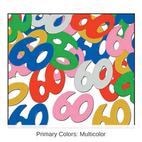 12 Pack Bulk Confetti 60th Birthday Party Silhouettes multi-color (0.5 Oz/Pkg)