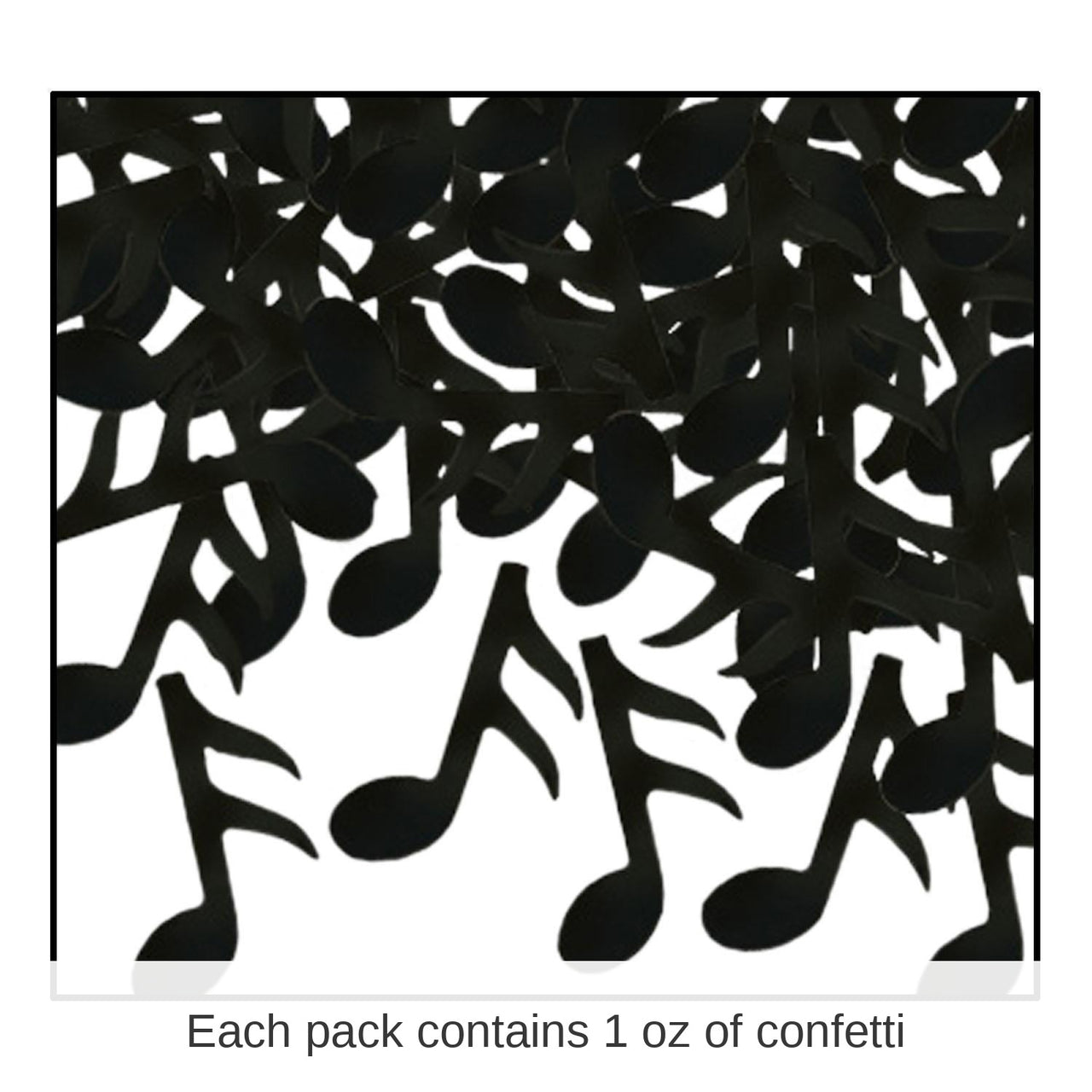 12 Pack Bulk Confetti Musical Notes Party Decoration - black (1 Oz per Pack)