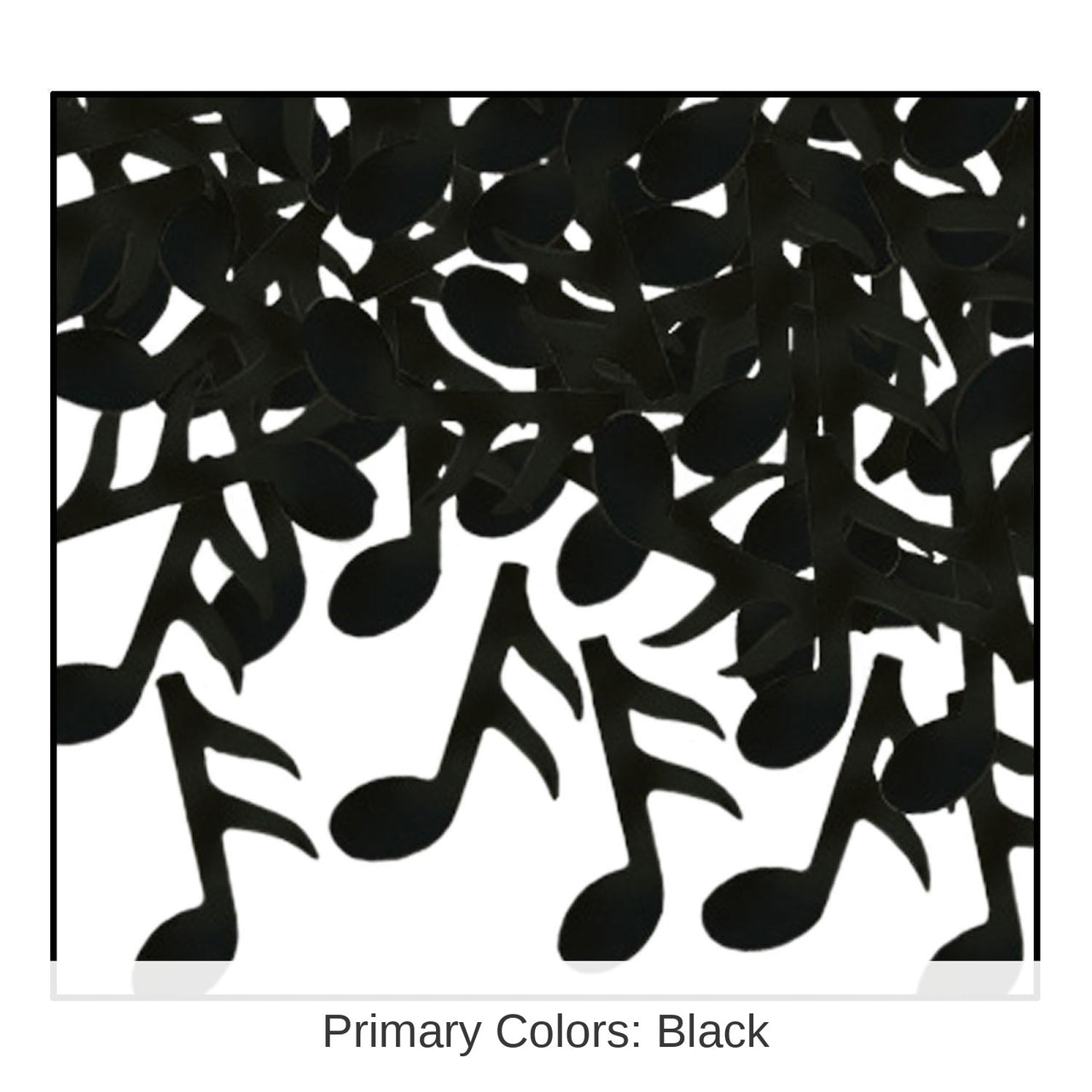 12 Pack Bulk Confetti Musical Notes Party Decoration - black (1 Oz per Pack)