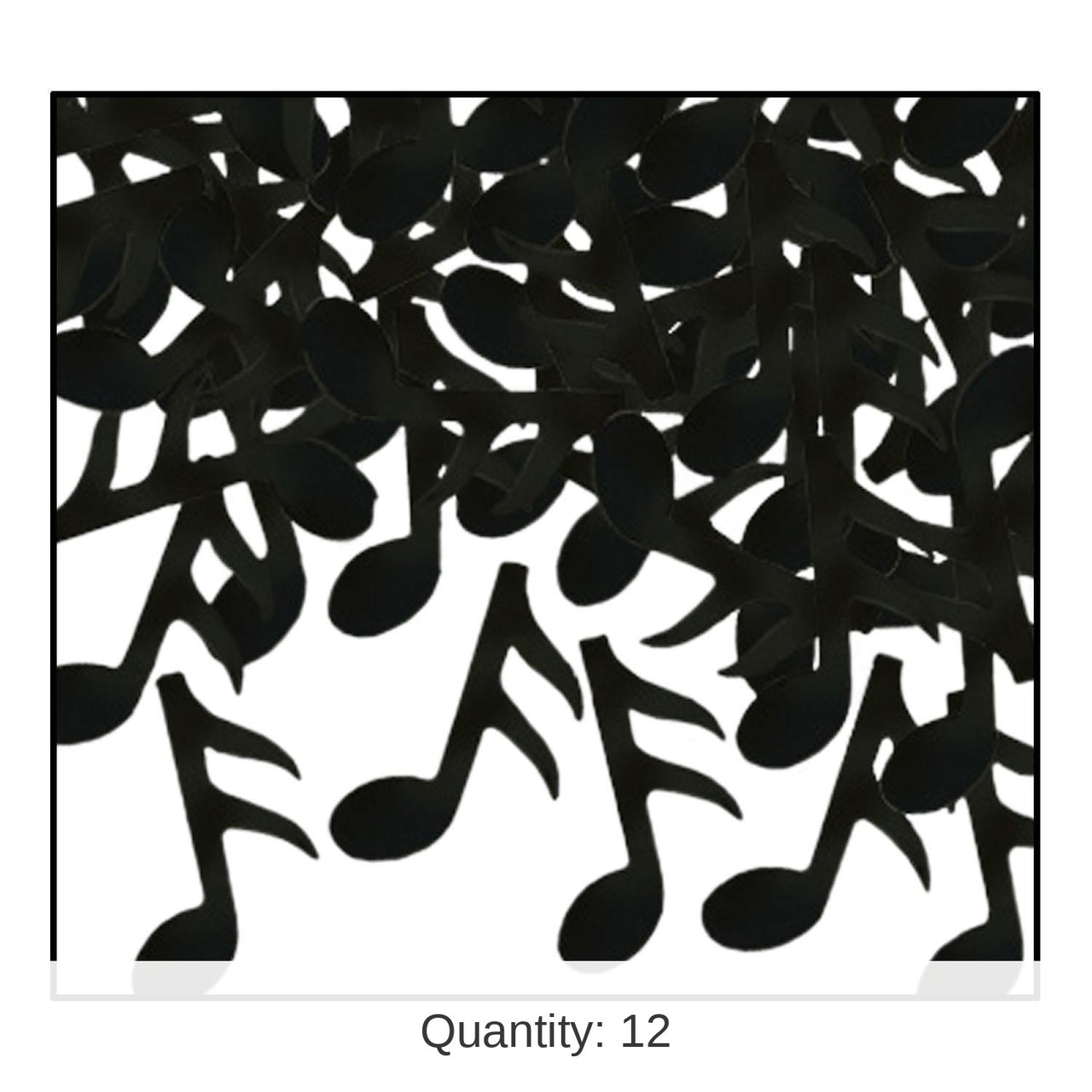 12 Pack Bulk Confetti Musical Notes Party Decoration - black (1 Oz per Pack)