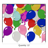 12 Pack Bulk Confetti Balloons multi-color (1 Oz per Pack)