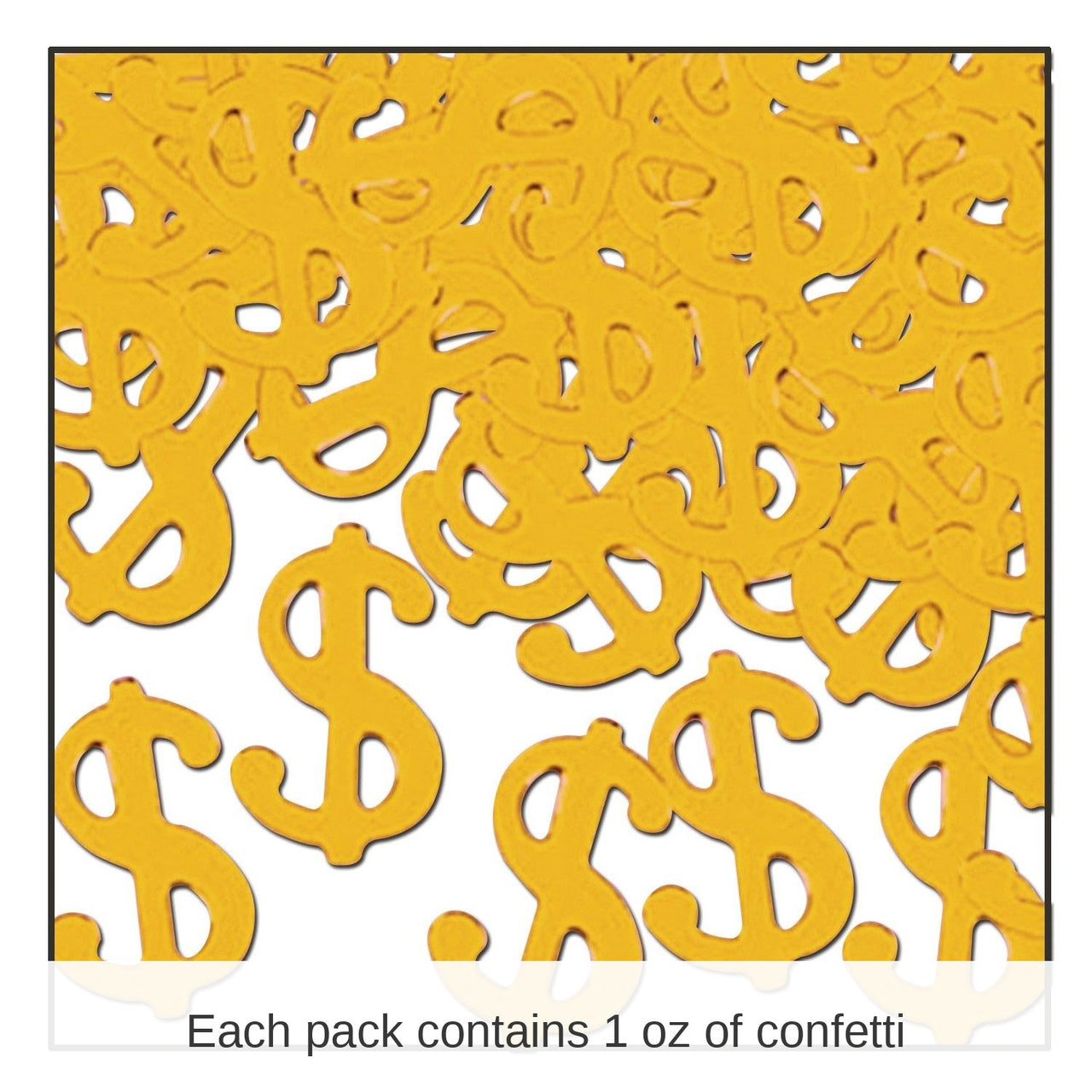 12 Pack Bulk Confetti $ Silhouettes Party Decoration gold (1 Oz per Pack)