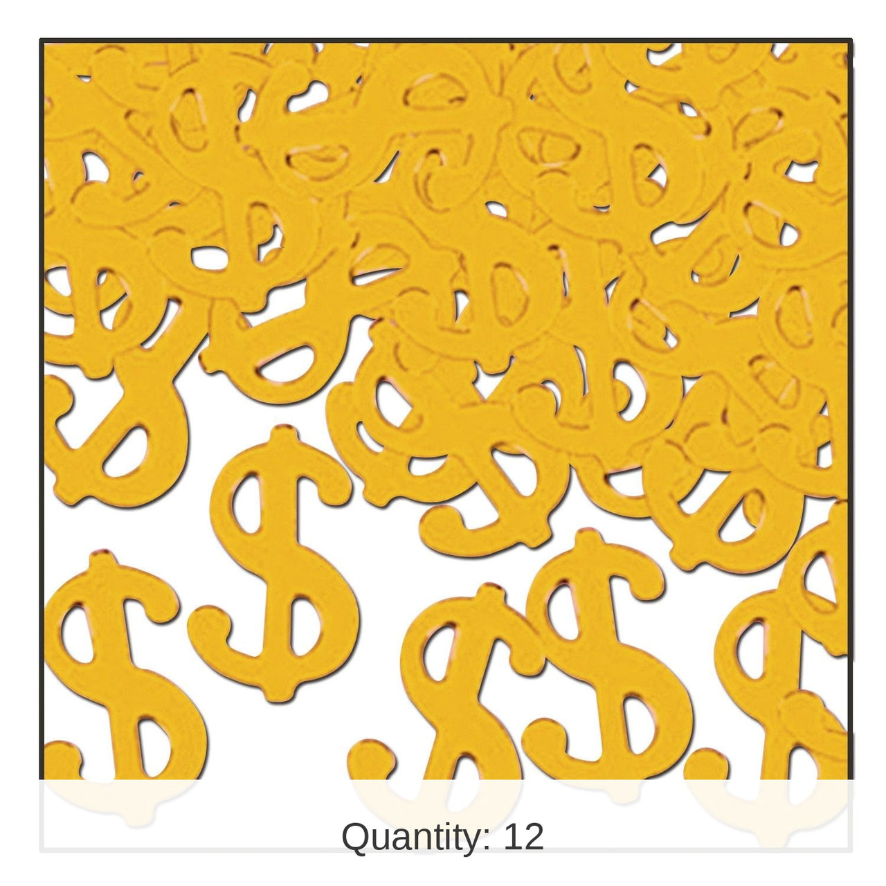 12 Pack Bulk Confetti $ Silhouettes Party Decoration gold (1 Oz per Pack)