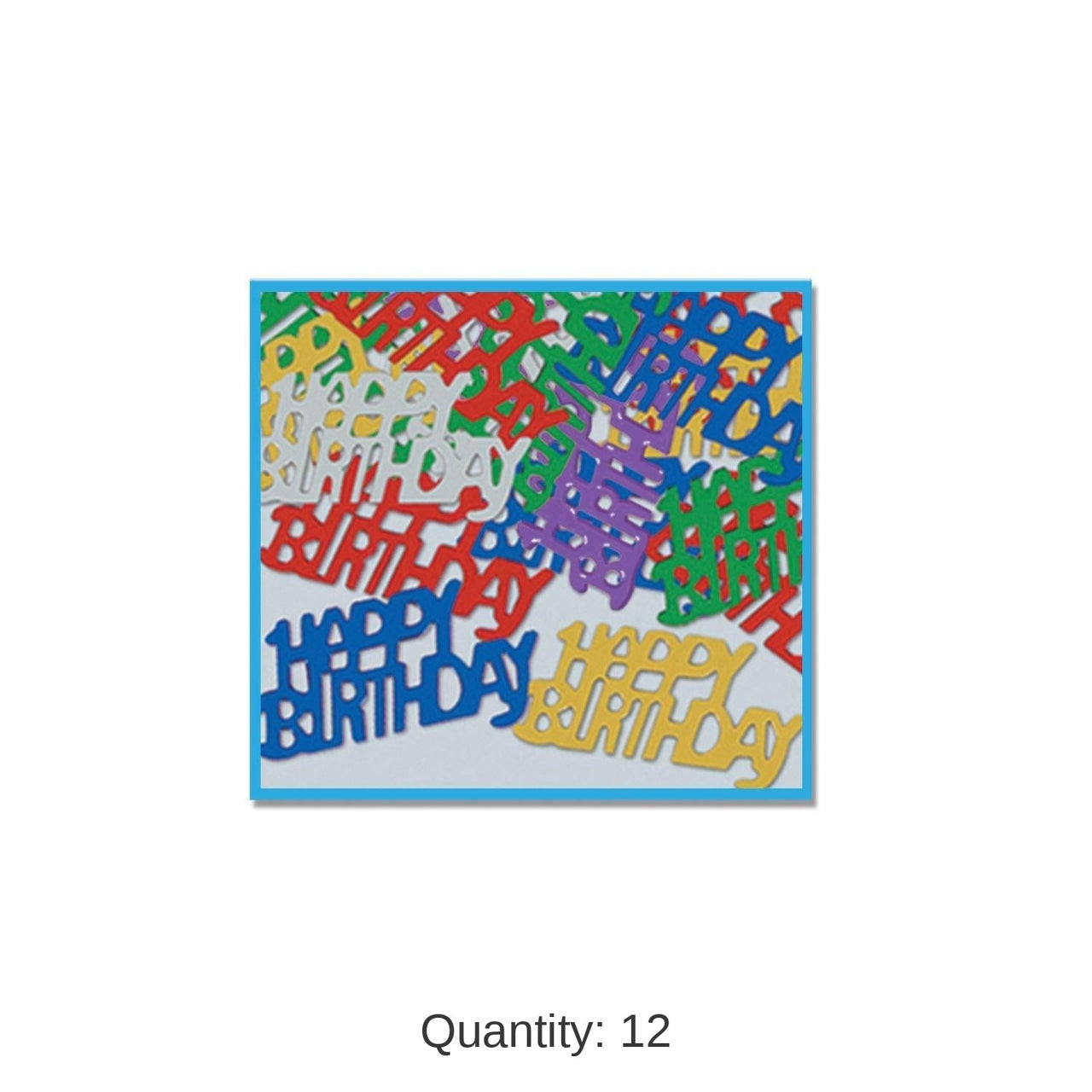12 Pack Bulk Happy Birthday Confetti (0.5 Oz/Pkg)