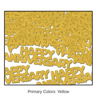 12 Pack Bulk Happy Anniversary Confetti gold (0.5 Oz/Pkg)