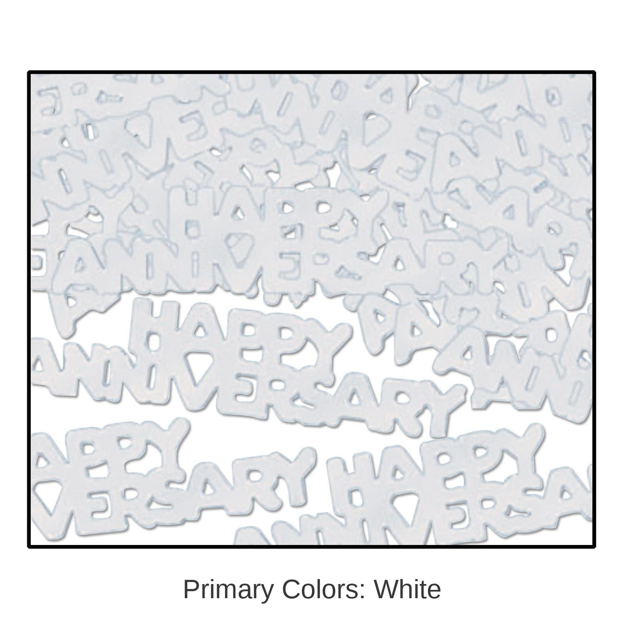 12 Pack Bulk Happy Anniversary Confetti silver (0.5 Oz/Pkg)