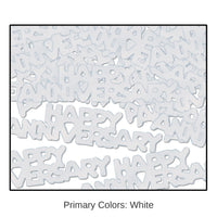 12 Pack Bulk Happy Anniversary Confetti silver (0.5 Oz/Pkg)