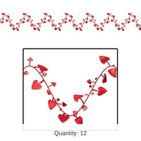 12 Pack Bulk Valentine's Day Gleam 'N Flex Heart Garland