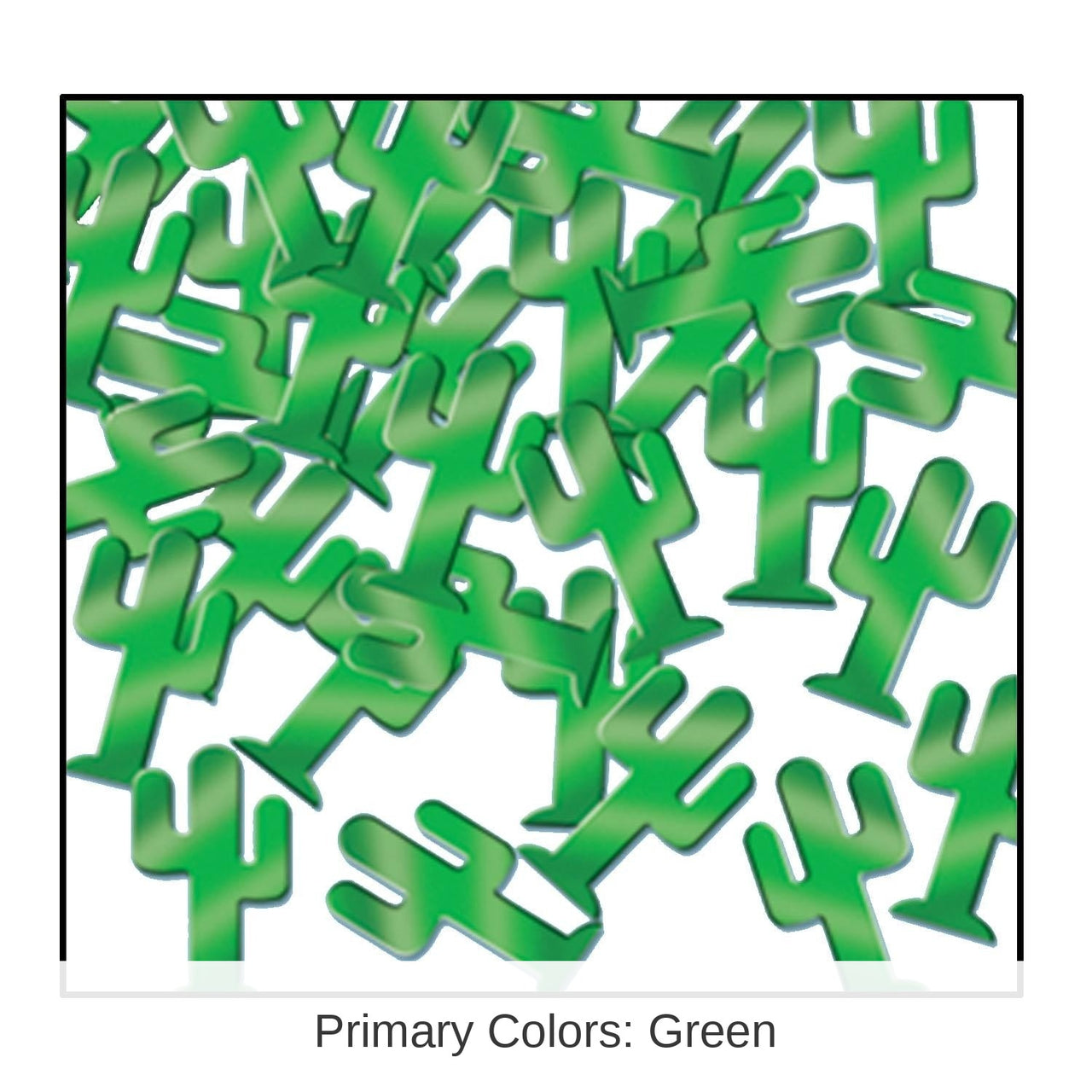 12 Pack Bulk Confetti Cactuses Party Decoration - green (1 Oz per Pack)