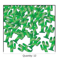 12 Pack Bulk Confetti Cactuses Party Decoration - green (1 Oz per Pack)