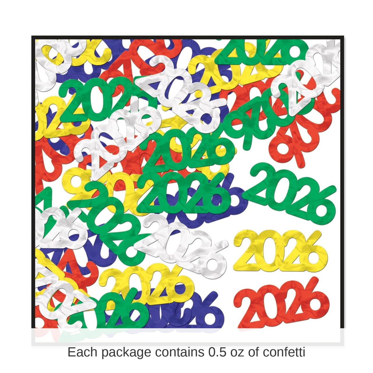 12 Pack Bulk Fanci-Fetti 2026 Silhouettes multi-color (0.5 Oz/Pkg)
