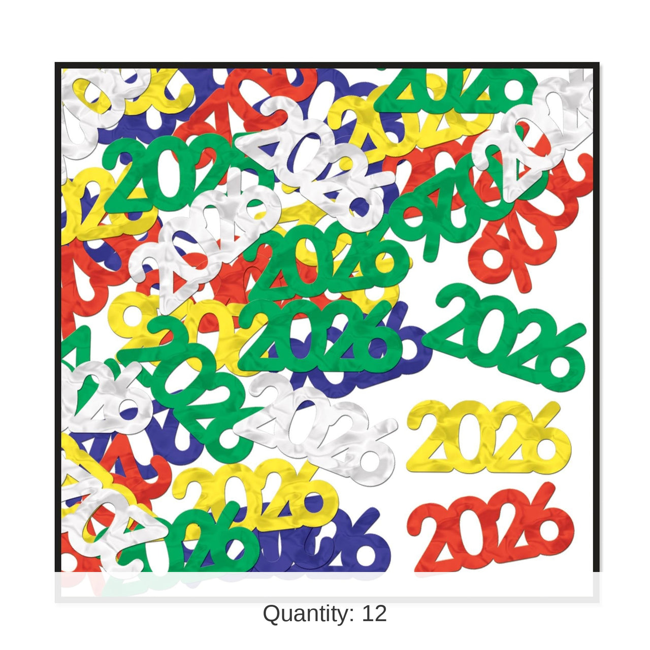 12 Pack Bulk Fanci-Fetti 2026 Silhouettes multi-color (0.5 Oz/Pkg)