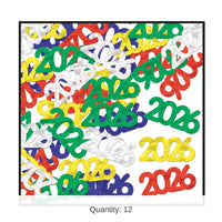 12 Pack Bulk Fanci-Fetti 2026 Silhouettes multi-color (0.5 Oz/Pkg)
