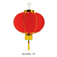 12 Pack Bulk 8 Inch-Good Luck Party Lantern with Tassel
