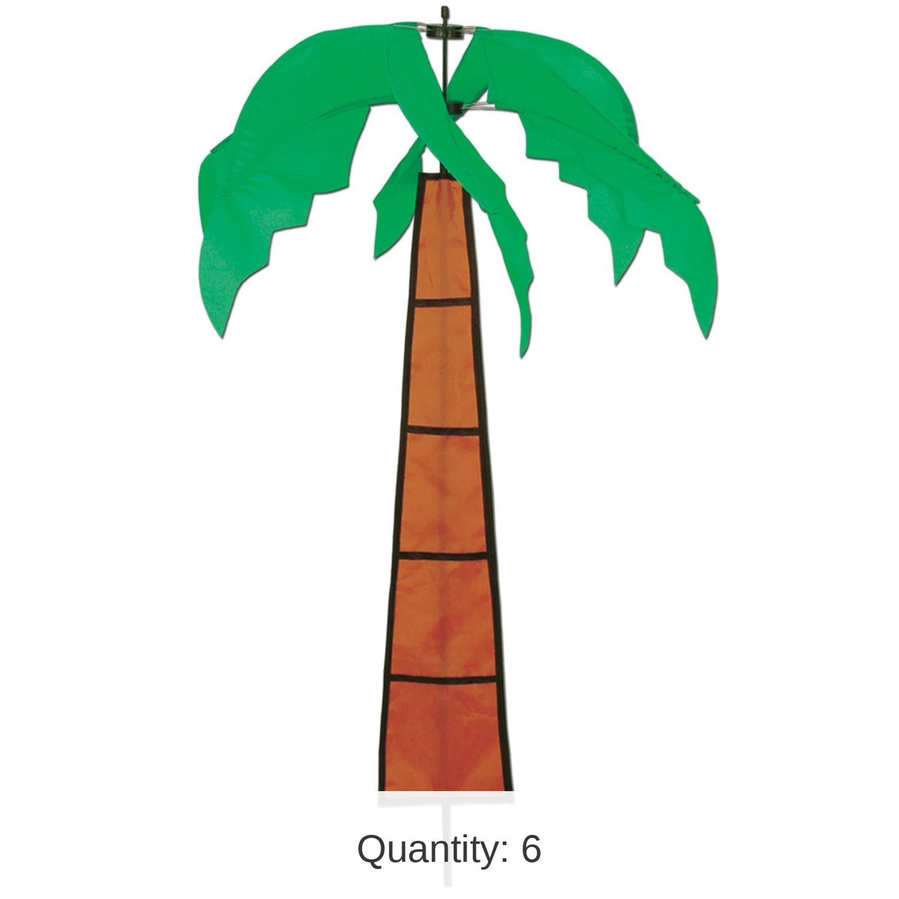 6 Pack Bulk Luau Party Palm Tree Wind-Wheel