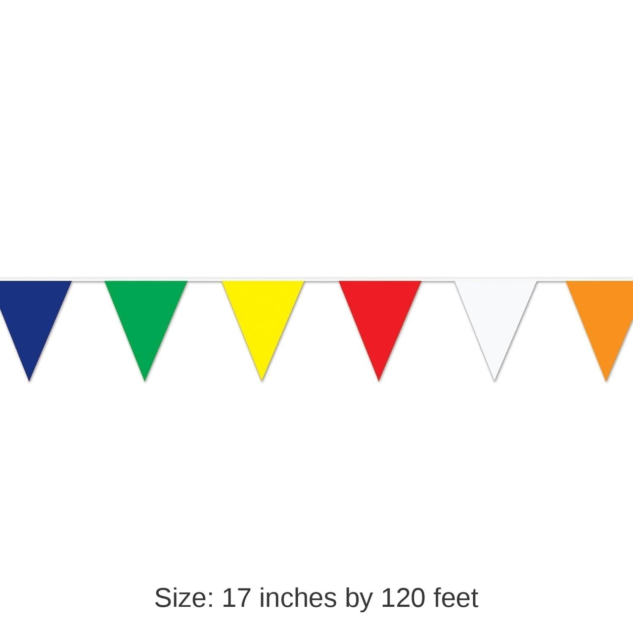 12 Pack Bulk 120 ft. Multi-Color Party Pennant Banner