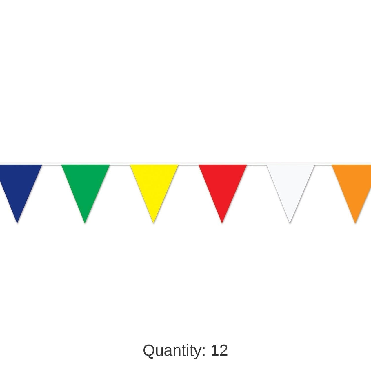 12 Pack Bulk 120 ft. Multi-Color Party Pennant Banner