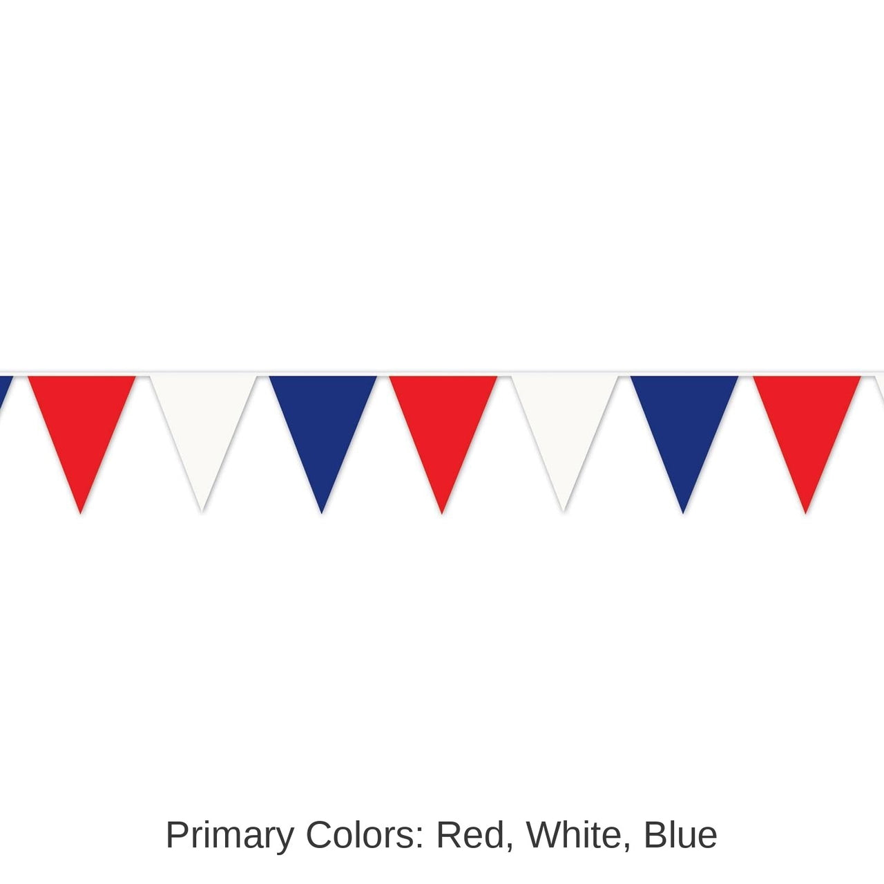 12 Pack Bulk 120 ft.- Red - White/Blue Party Pennant Banner
