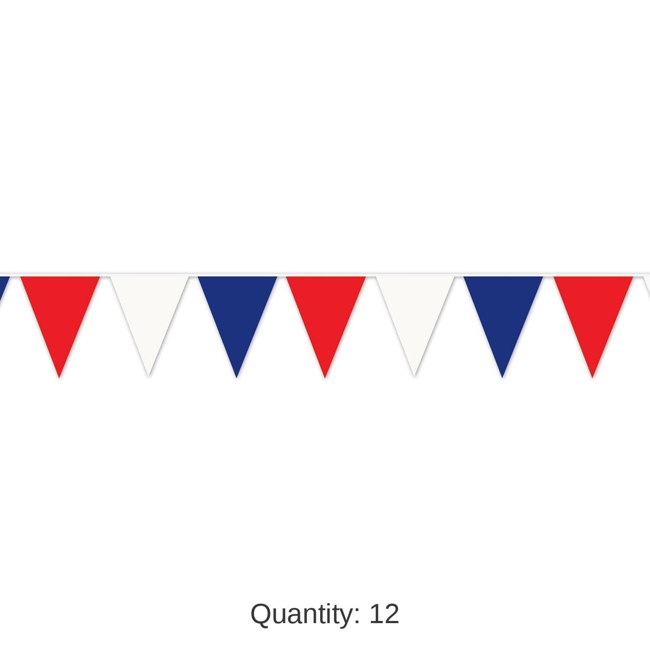 12 Pack Bulk 120 ft.- Red - White/Blue Party Pennant Banner