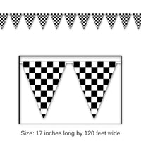 12 Pack Bulk 120 ft. Checkered Party Pennant Banner