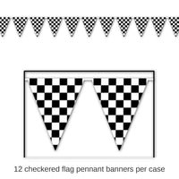 12 Pack Bulk 120 ft. Checkered Party Pennant Banner