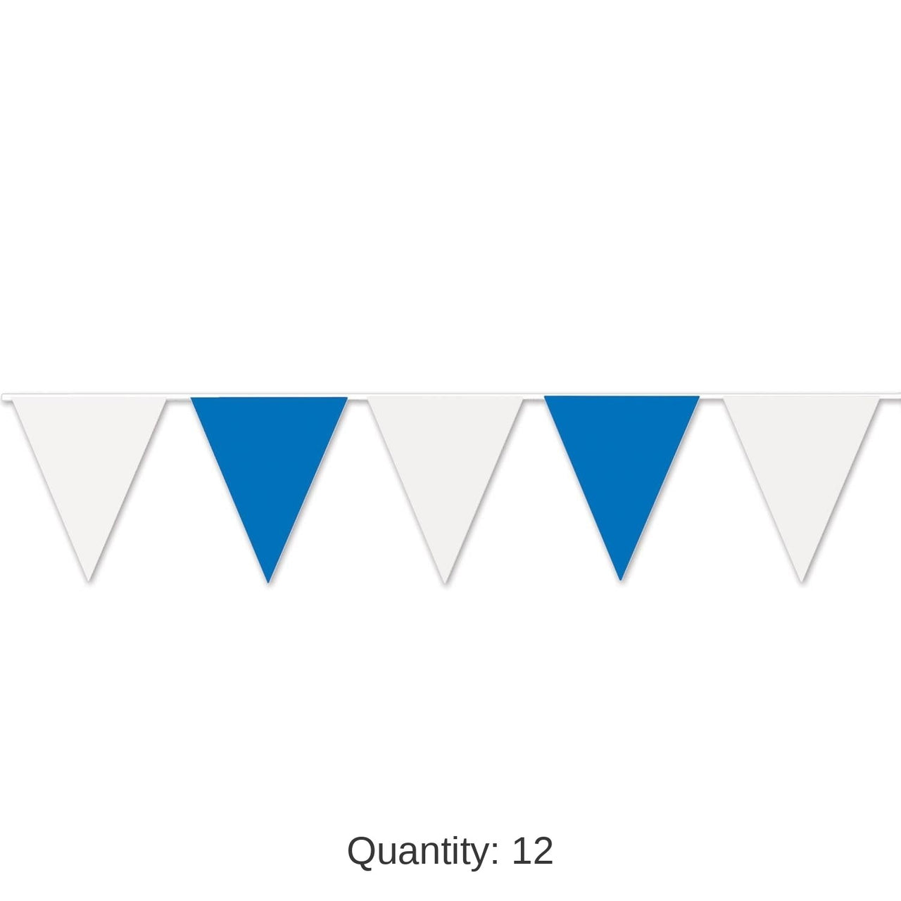 12 Pack Bulk Oktoberfest Blue/White Pennant Banner